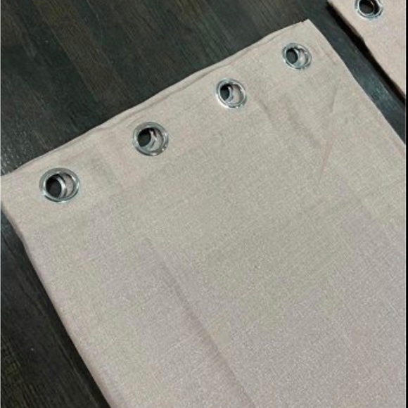 Metallic Pink Shimmer Curtain Panels - Picture 3 of 4